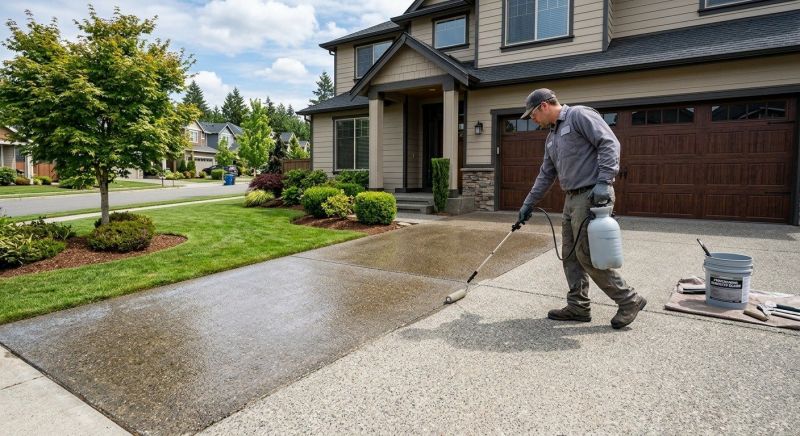 Stamped Concrete Sealing in Bellevue, WA